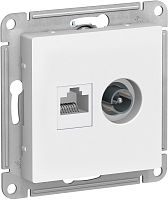 Розетка RJ45+TV Оконечная без рамки Systeme Electric AtlasDesign 2-м. белый картинка